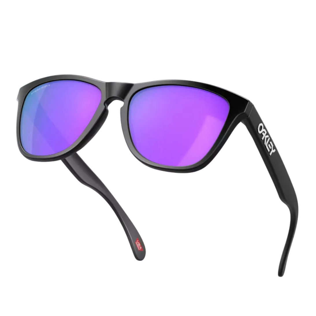OAKLEY solglasögon Frogskins matt svart med prizm violet