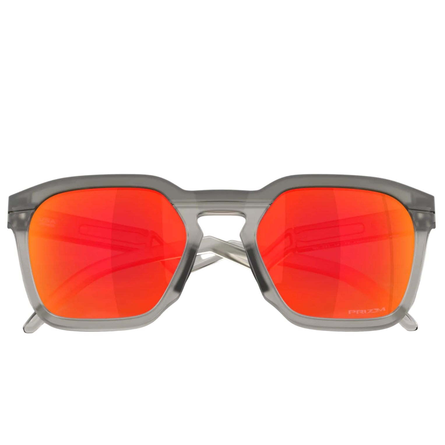 OAKLEY solglasögon HSTN SQ matt grå rök med prizm ruby