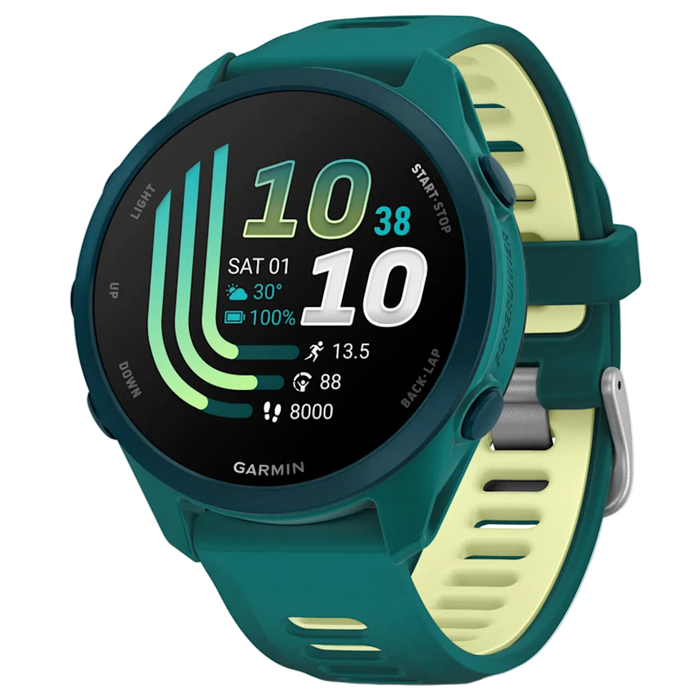 GARMIN Forerunner 170 43mm Musik GPS WiFi tealgrön/citrongul