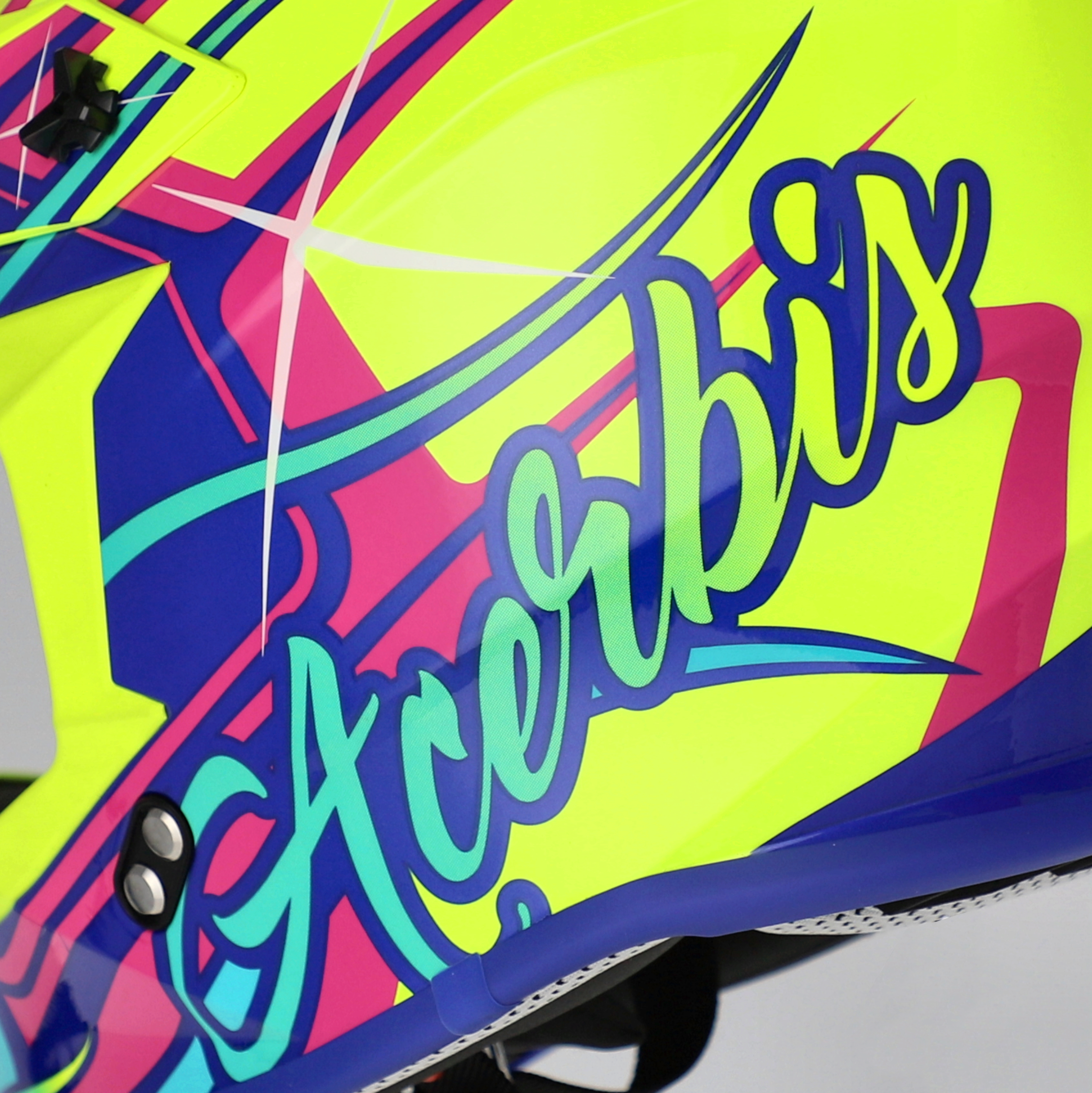 ACERBIS helmet Linear 2206 yellow/purple