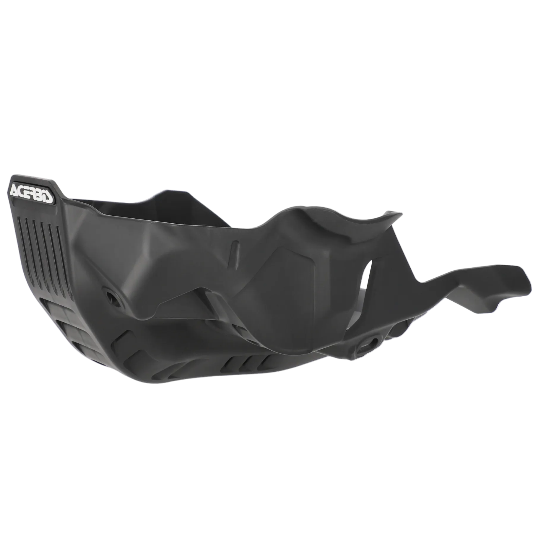 Black protective mask guard on a white background