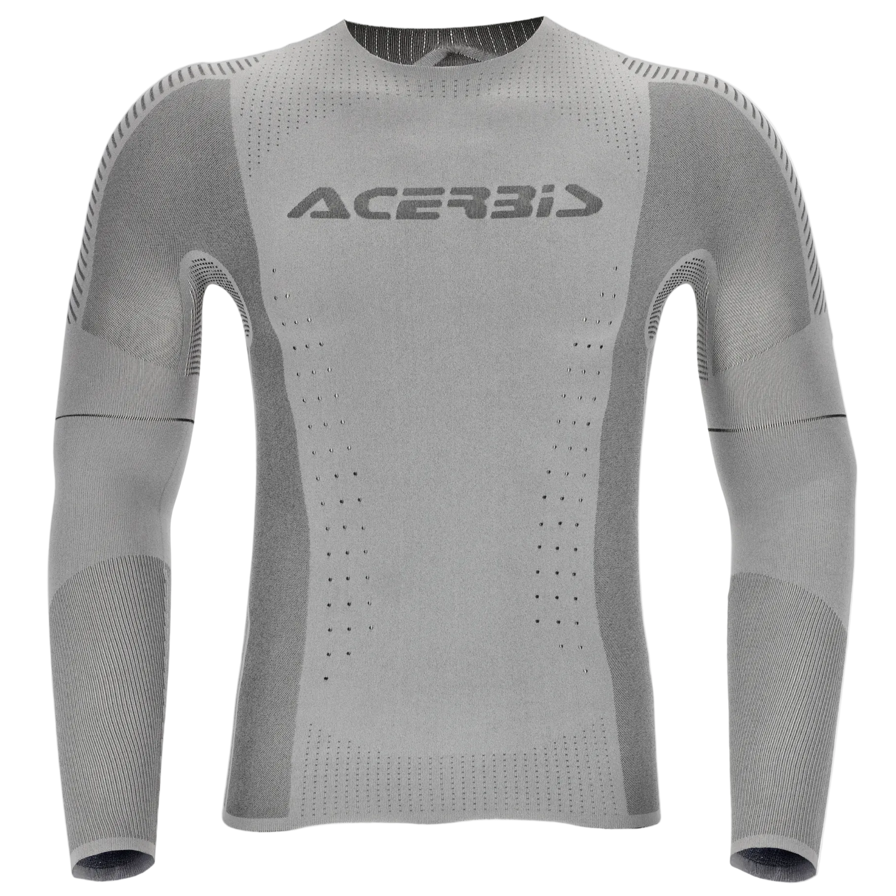 Gray long-sleeve shirt with Acerbis logo on a white background