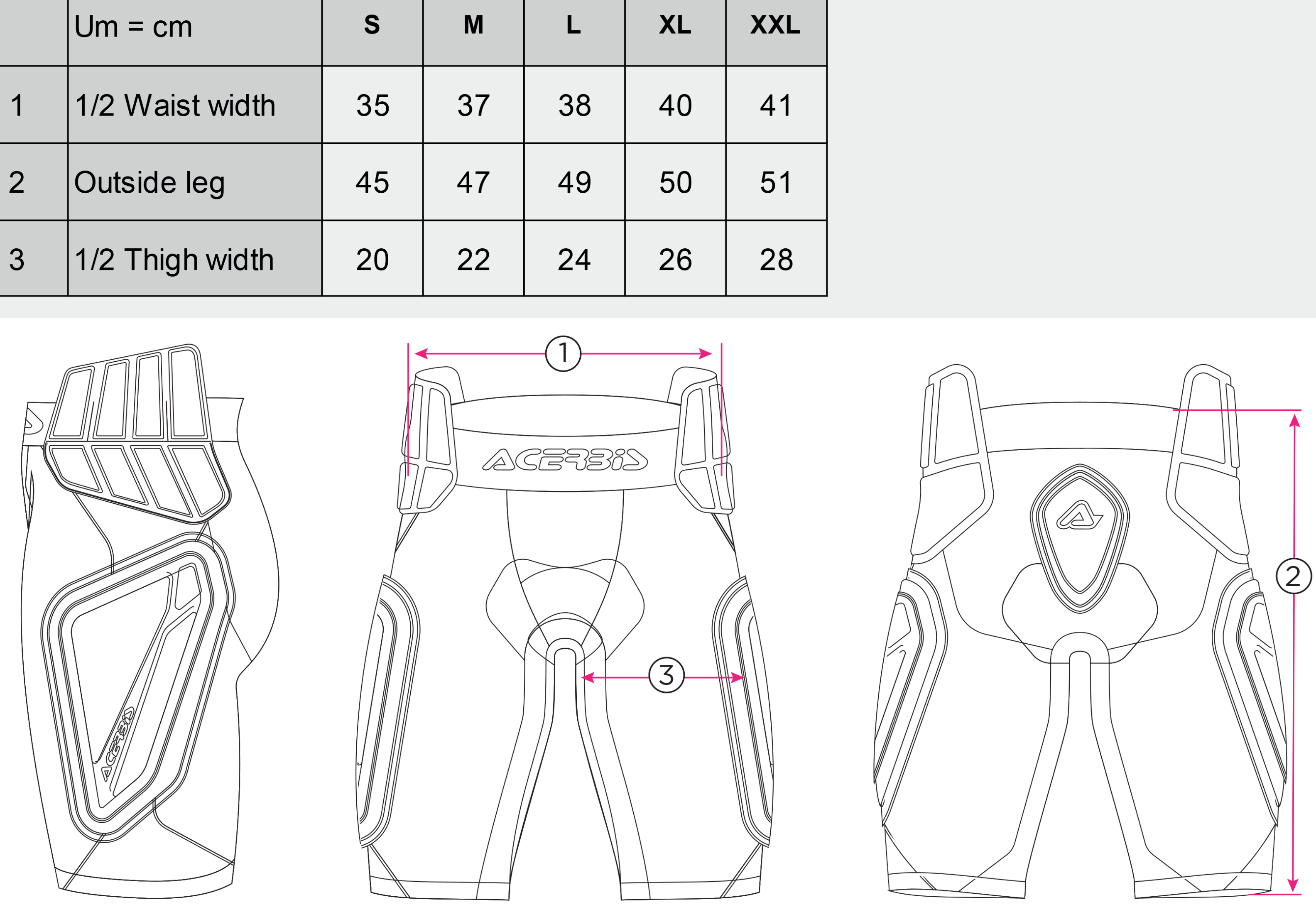 ACERBIS protective shorts Hard Rush black/yellow