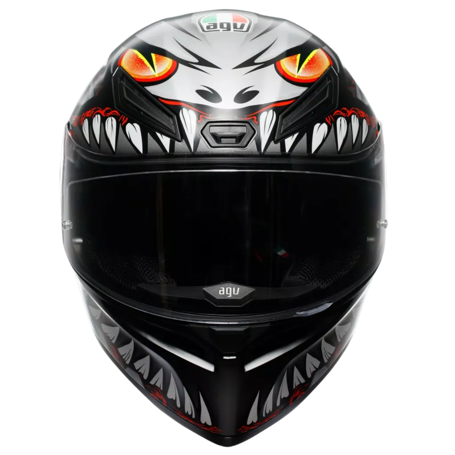 AGV hjälm K1 S Lyzard matt svart/röd/grå