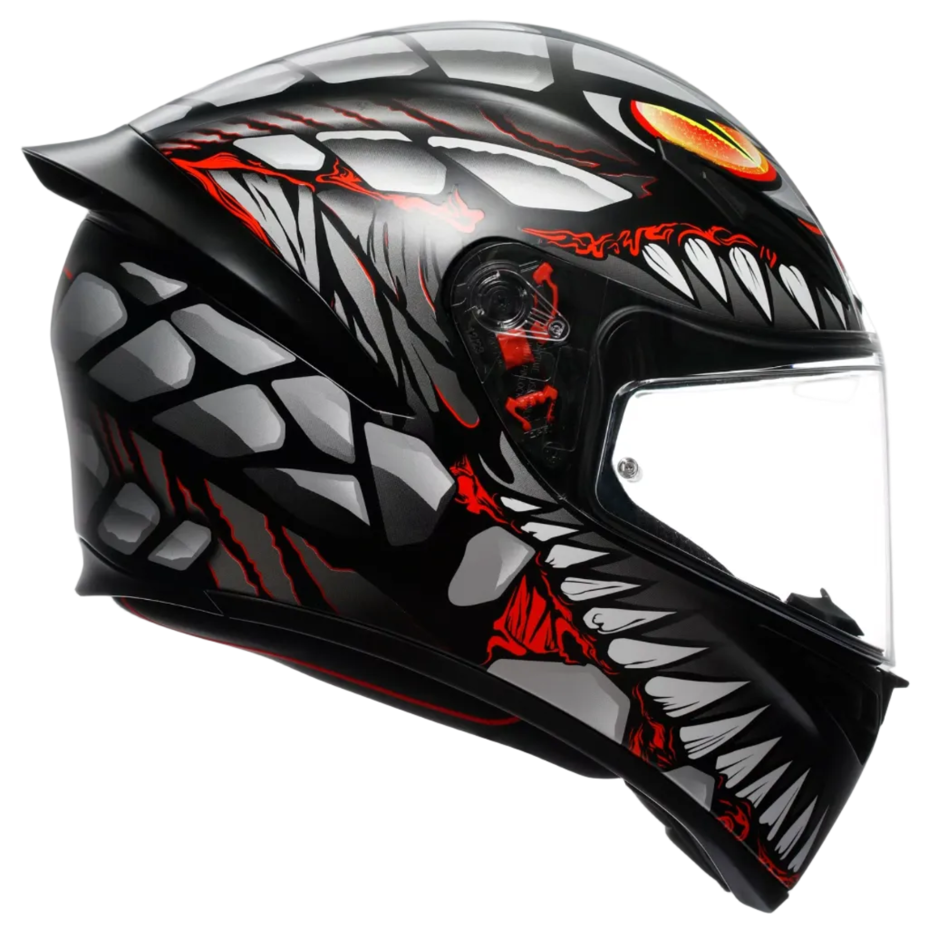 AGV hjälm K1 S Lyzard matt svart/röd/grå