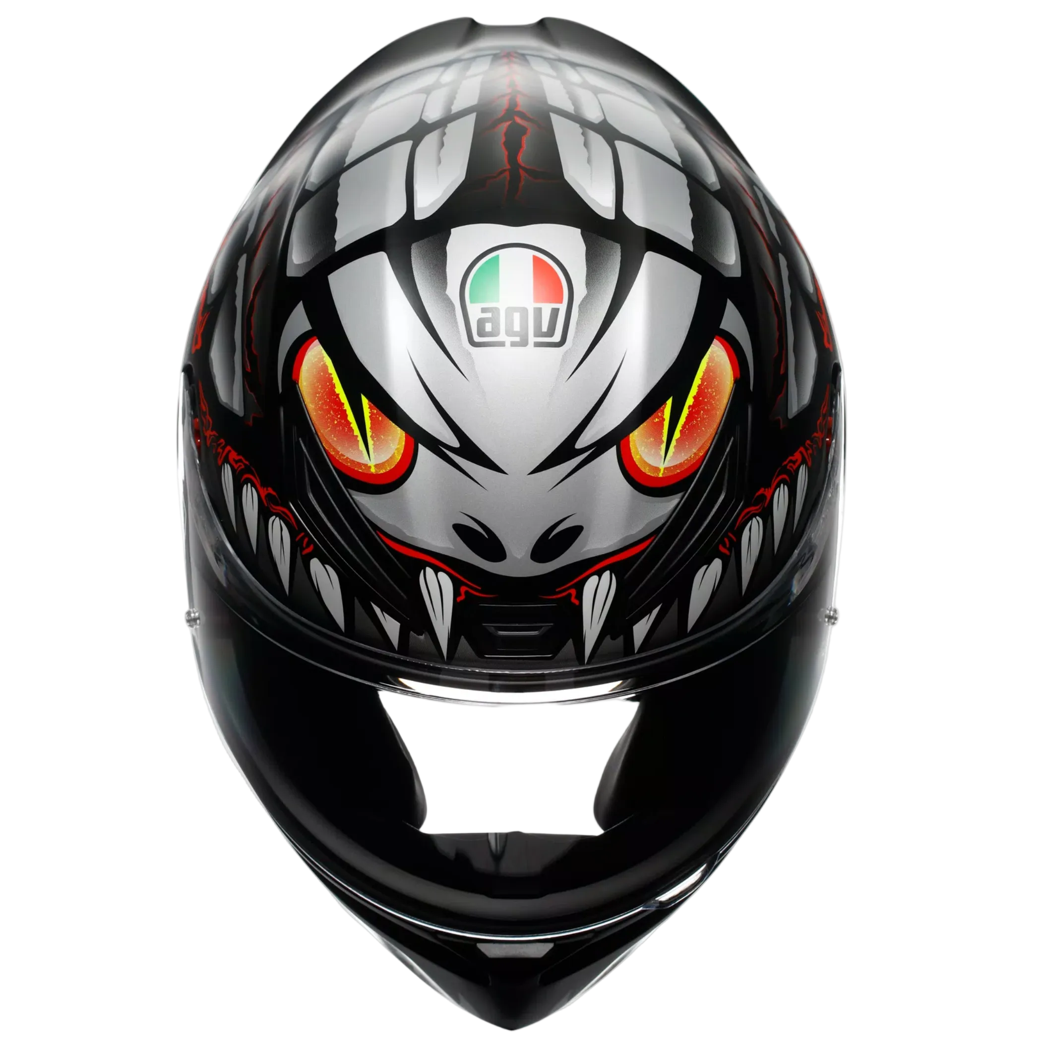 AGV hjälm K1 S Lyzard matt svart/röd/grå