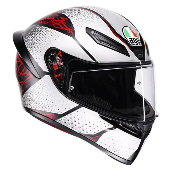 AGV K1 S Speedarmor hjälm i matt svart/grå/röd