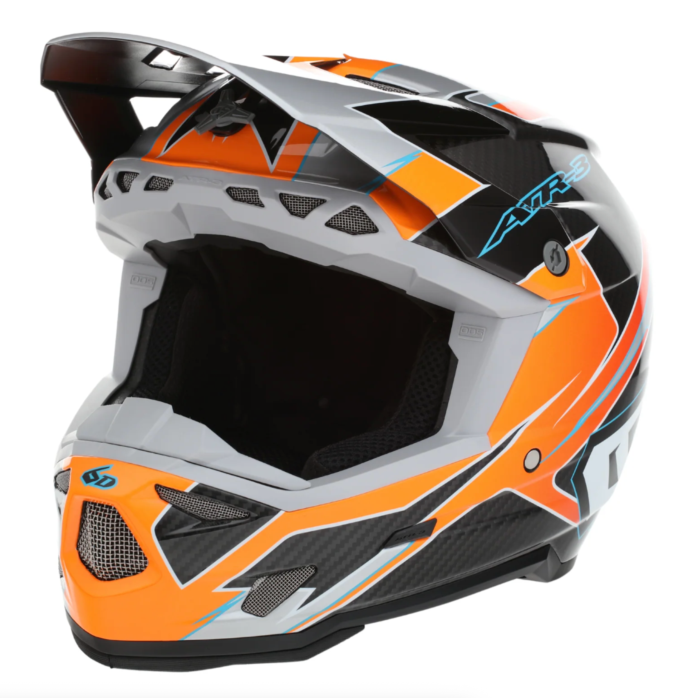 6D ATR-3Y Reflex Blank neonorange hjälm