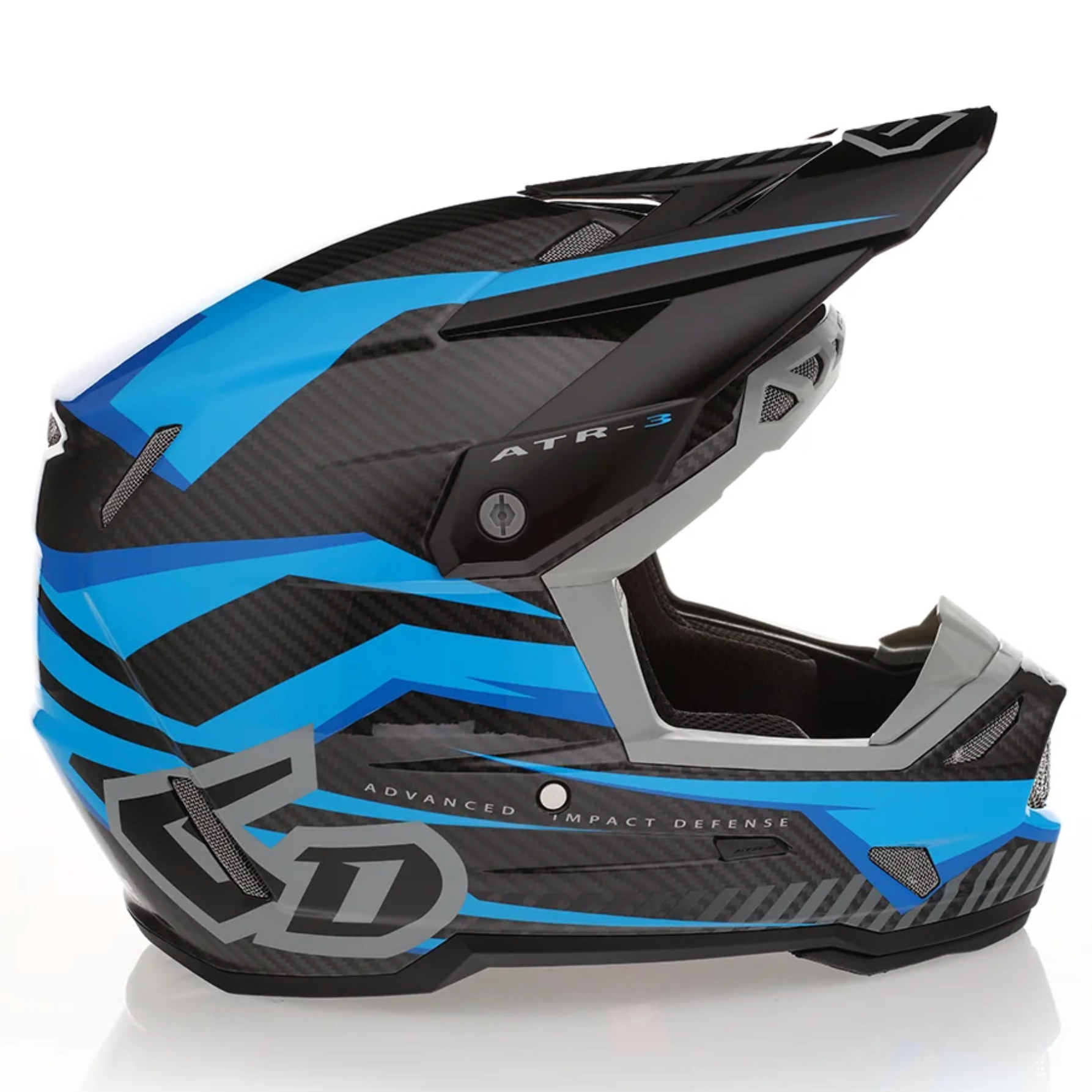 6D ATR-3 Rival FIM Gloss cyan hjälm