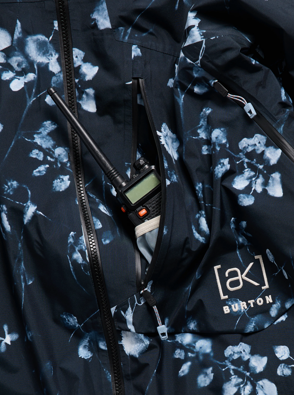 BURTON jacka W AK Gore Cyclc JKT cyanotyp blommig