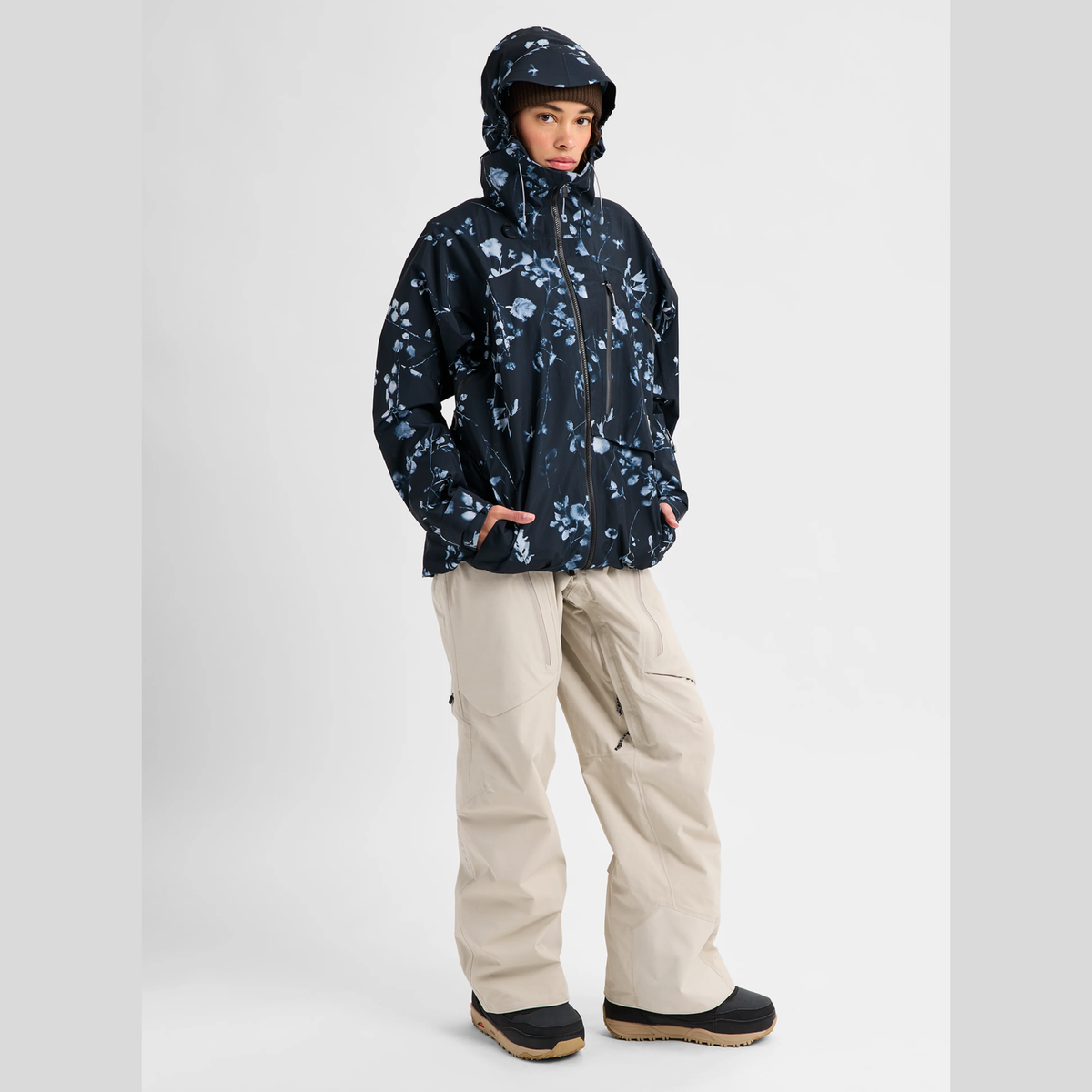 BURTON jacka W AK Gore Cyclc JKT cyanotyp blommig