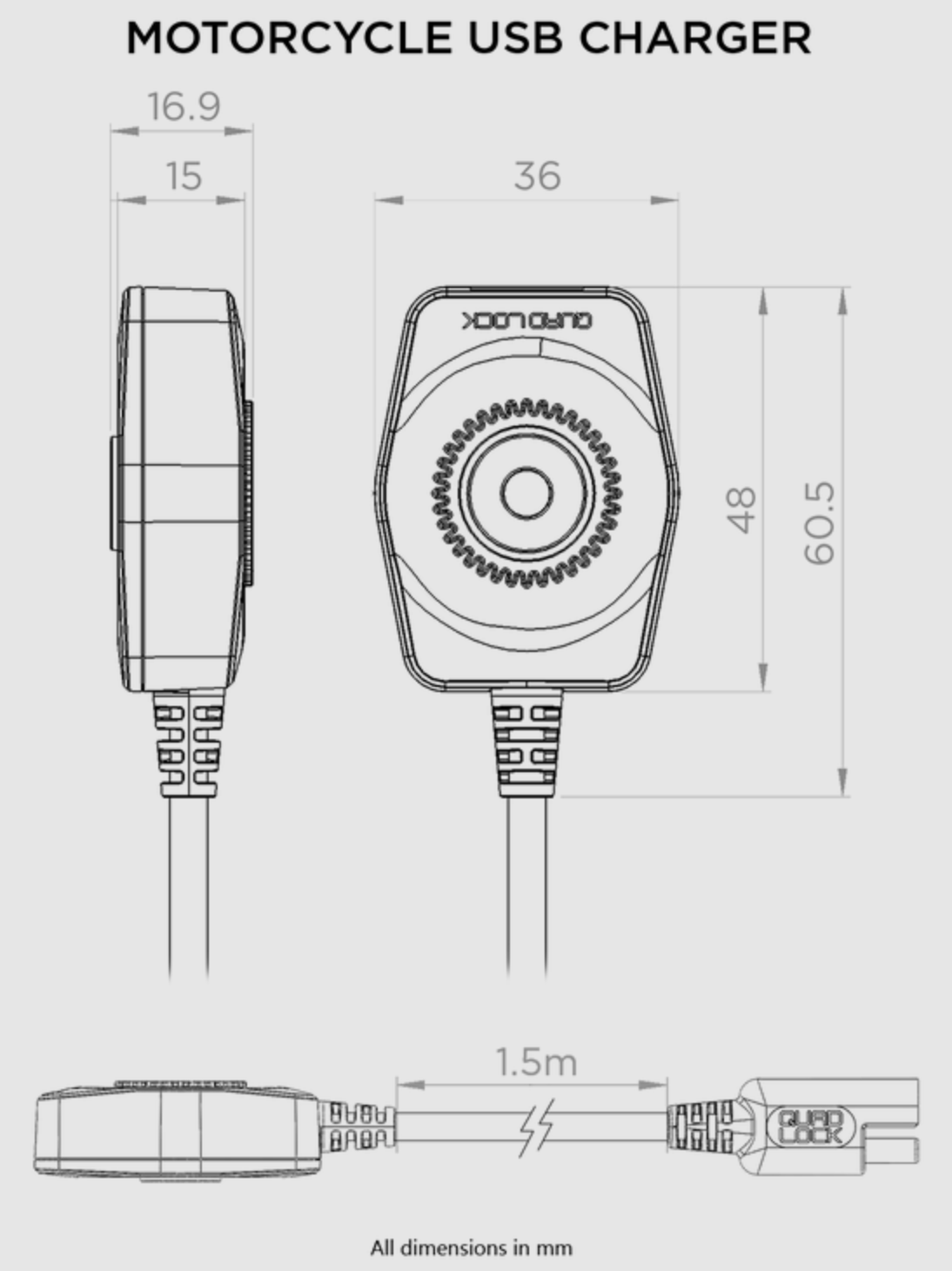 QUAD LOCK USB-laddare
