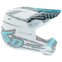 6D hjälmvisir ATR-2 Havoc cyan/vit
