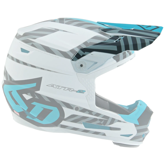 6D helmet peak ATR-2 Havoc cyan/white