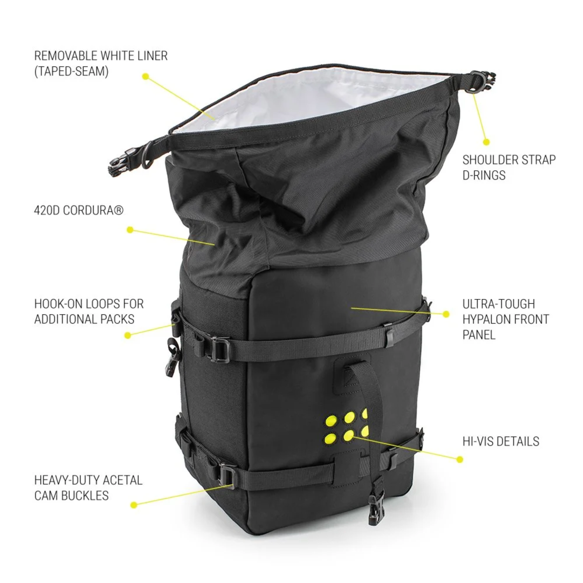 KRIEGA OS-18 äventyrsbagageväska bak