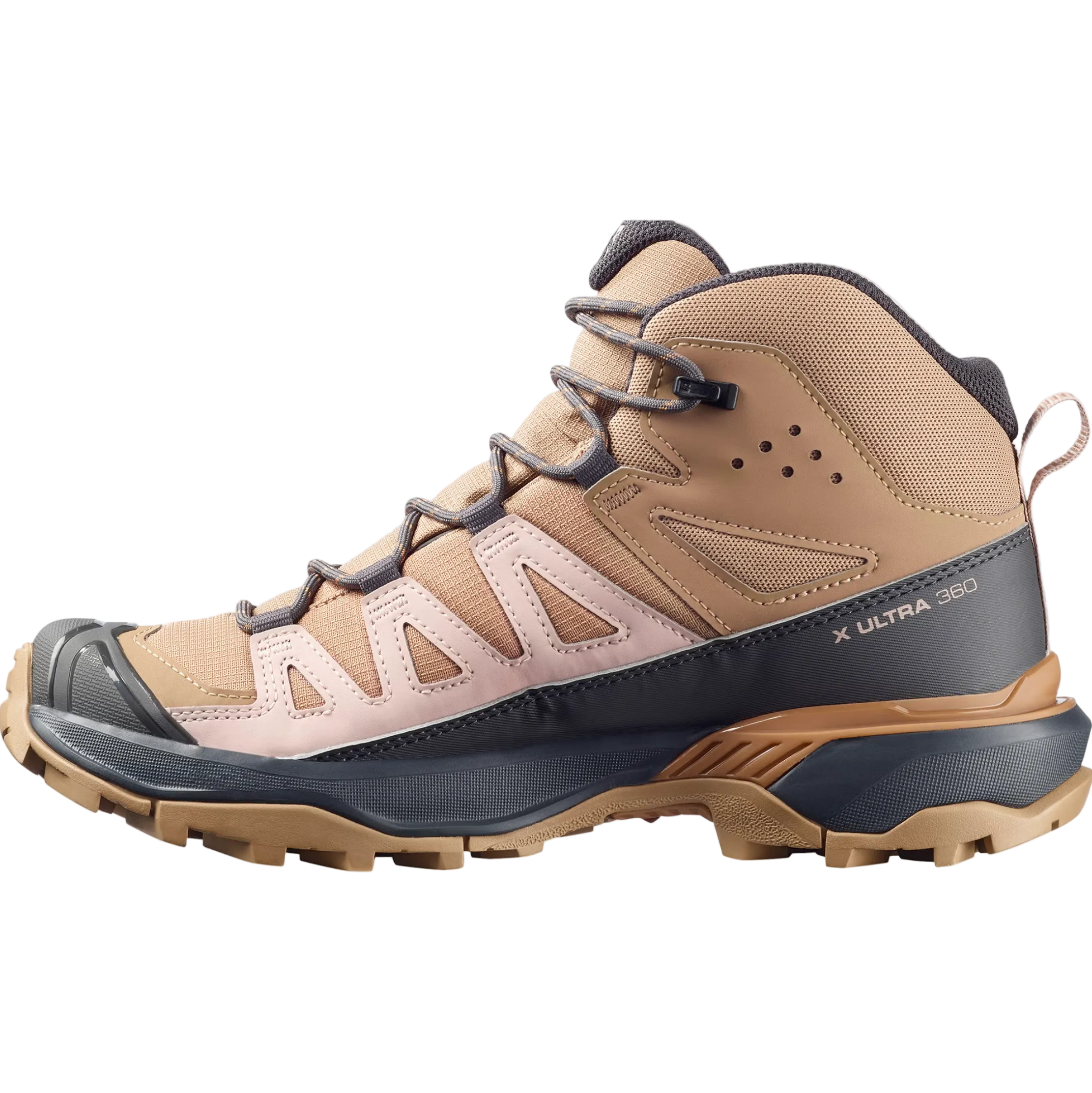 SALOMON skor X Ultra 360 Mid GTX W burro/skuggrå/pecanbrun