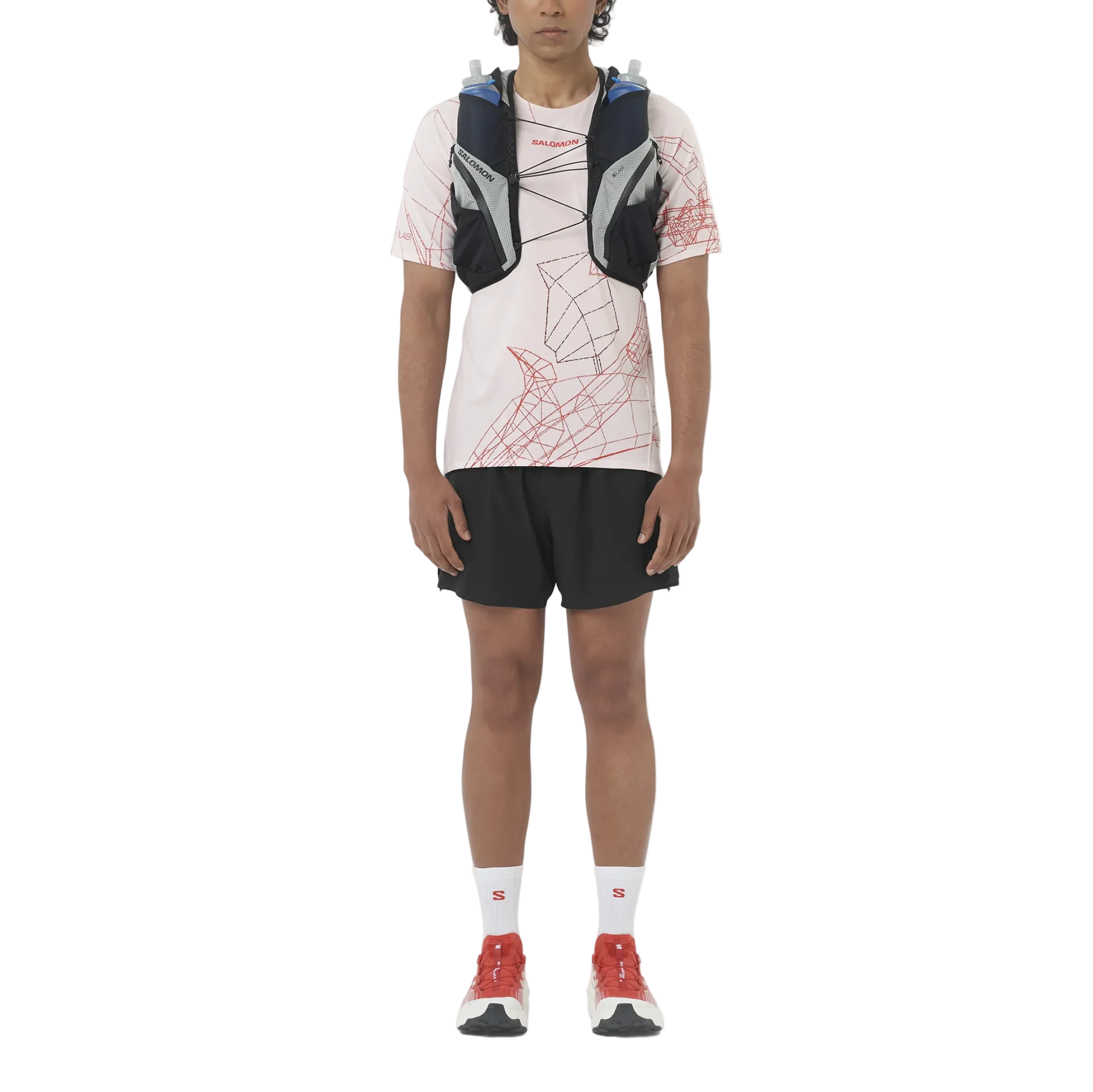 SALOMON väst med vätskesystem S/Lab Adventure 20 Set svart/vit