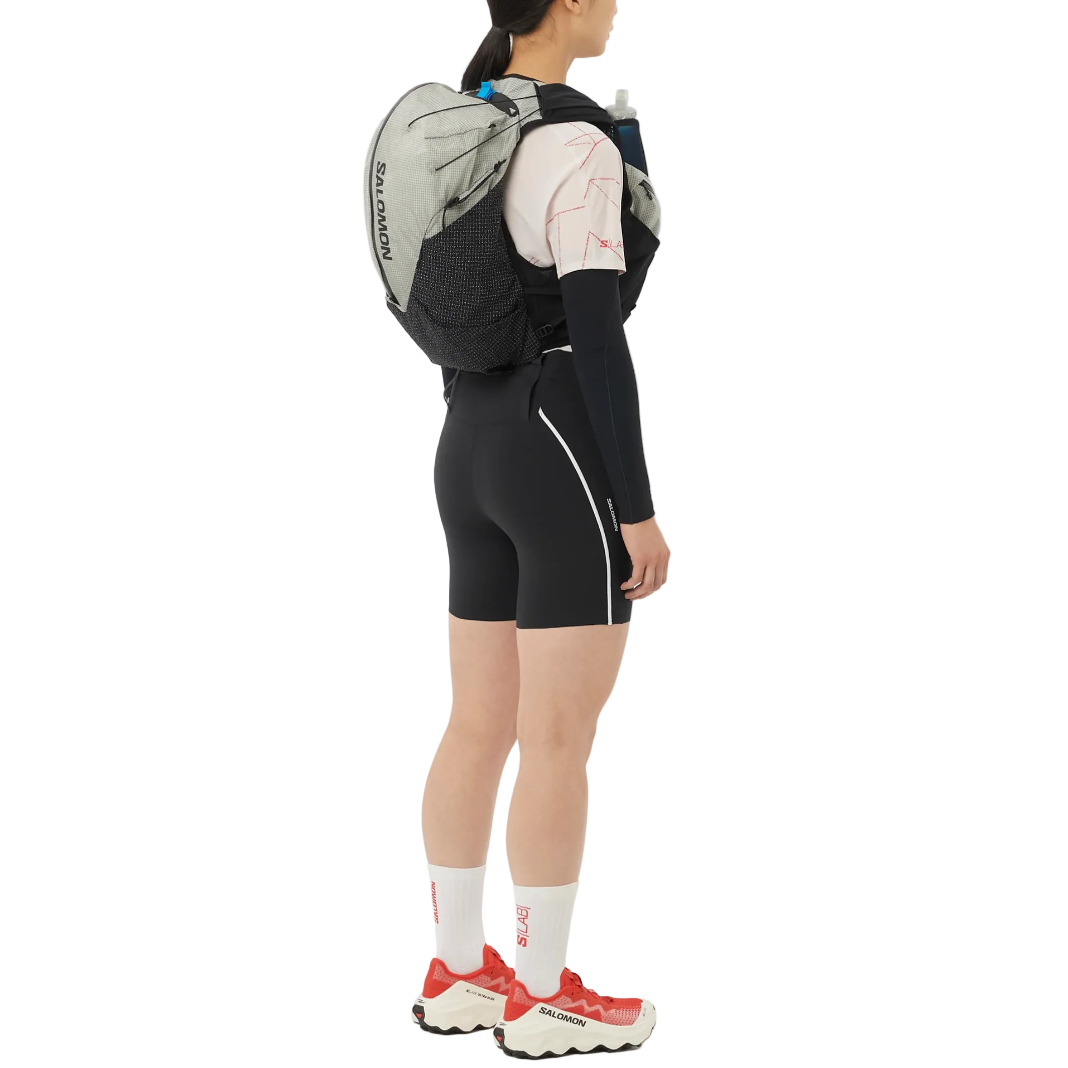SALOMON väst med vätskesystem S/Lab Adventure 20 Set svart/vit