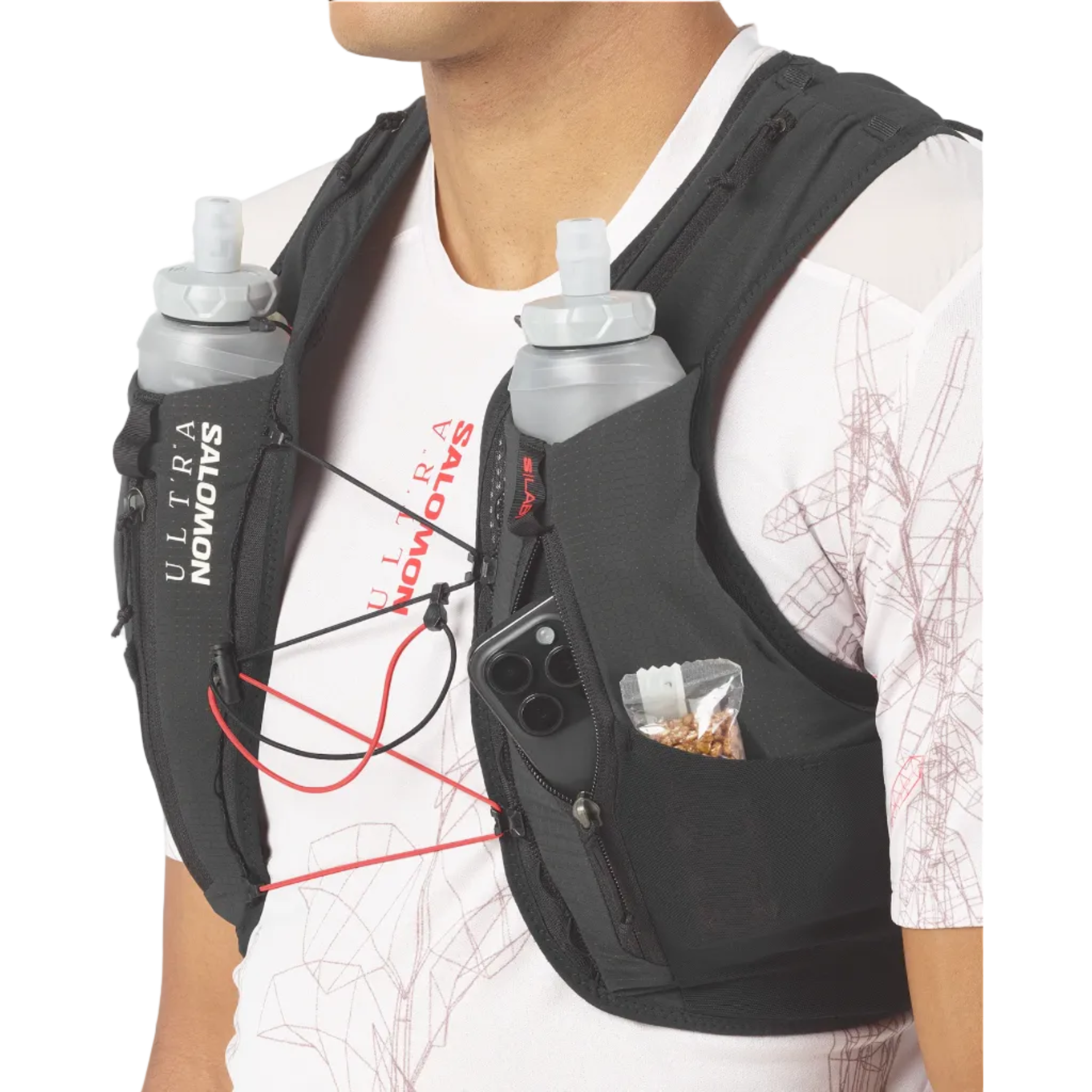 SALOMON väst med vätskesystem S/Lab Ultra 12 svart