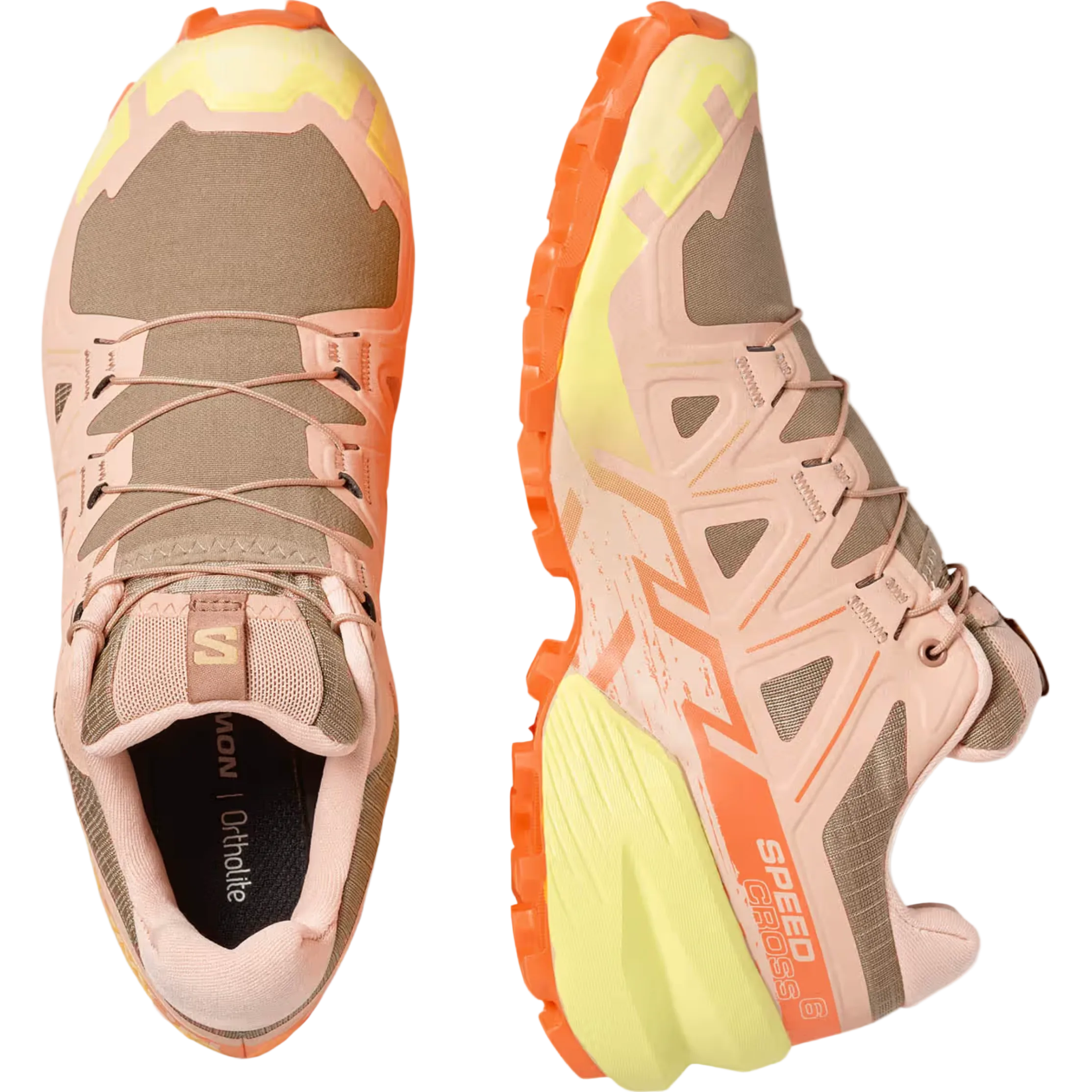 SALOMON skor Speedcross 6 W burro/sunny lime/almond cream