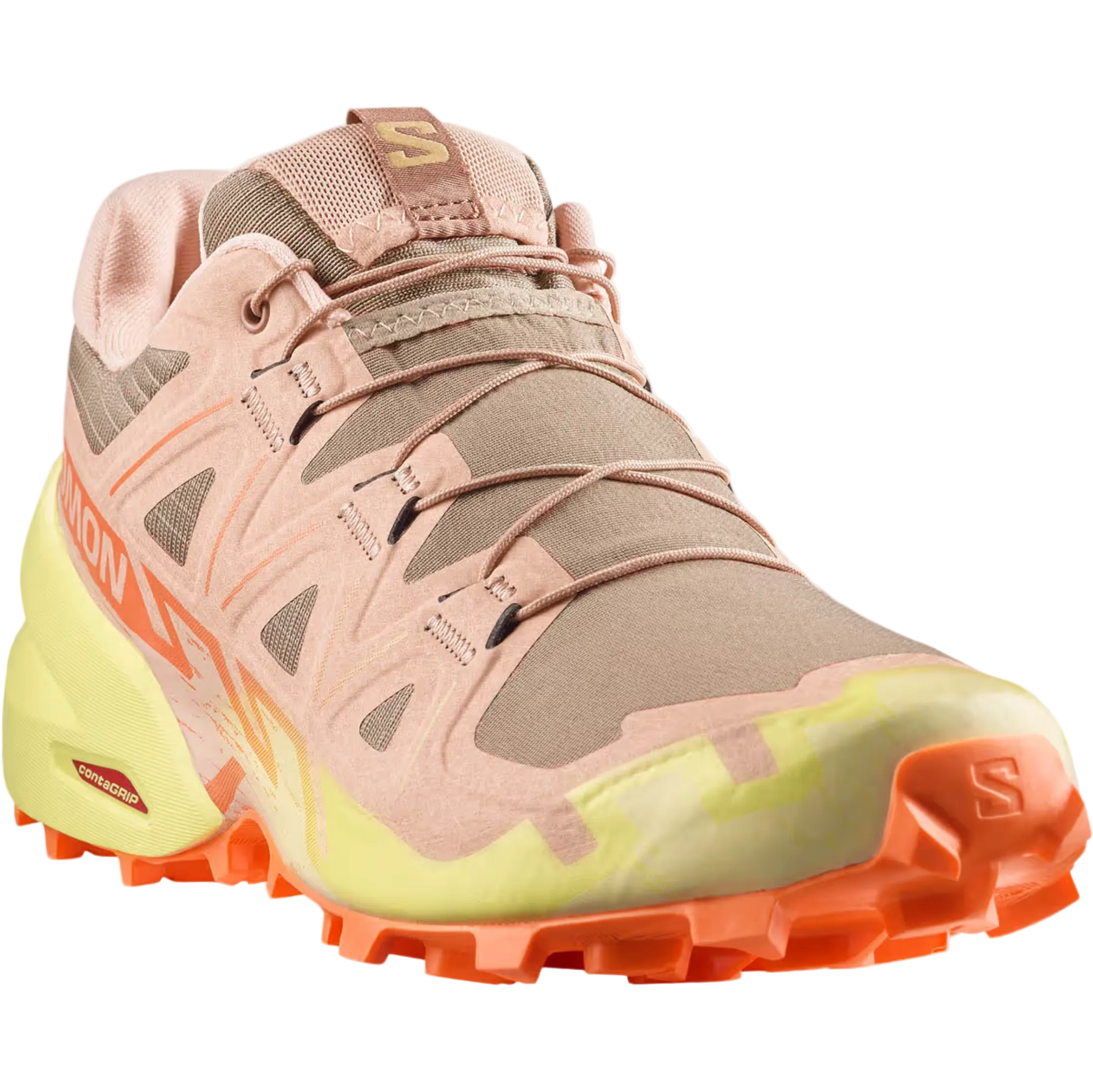 SALOMON skor Speedcross 6 W burro/sunny lime/almond cream