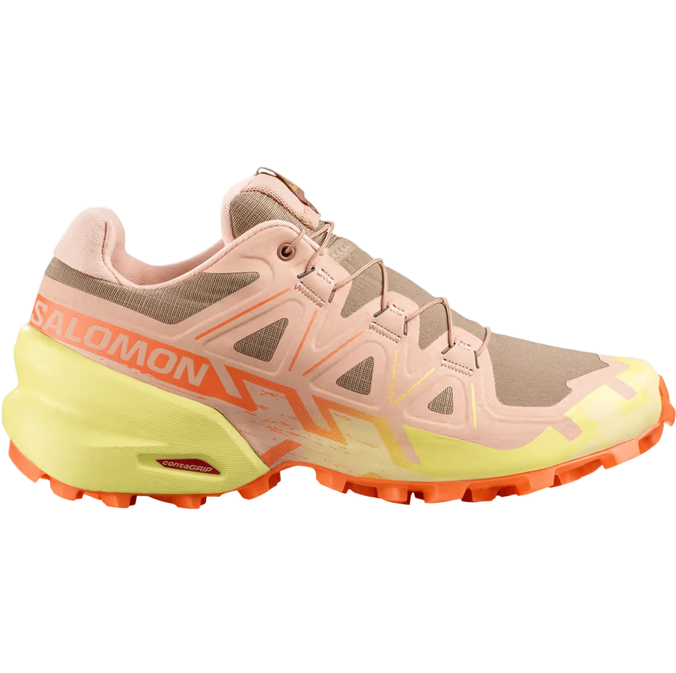 SALOMON skor Speedcross 6 W burro/sunny lime/almond cream