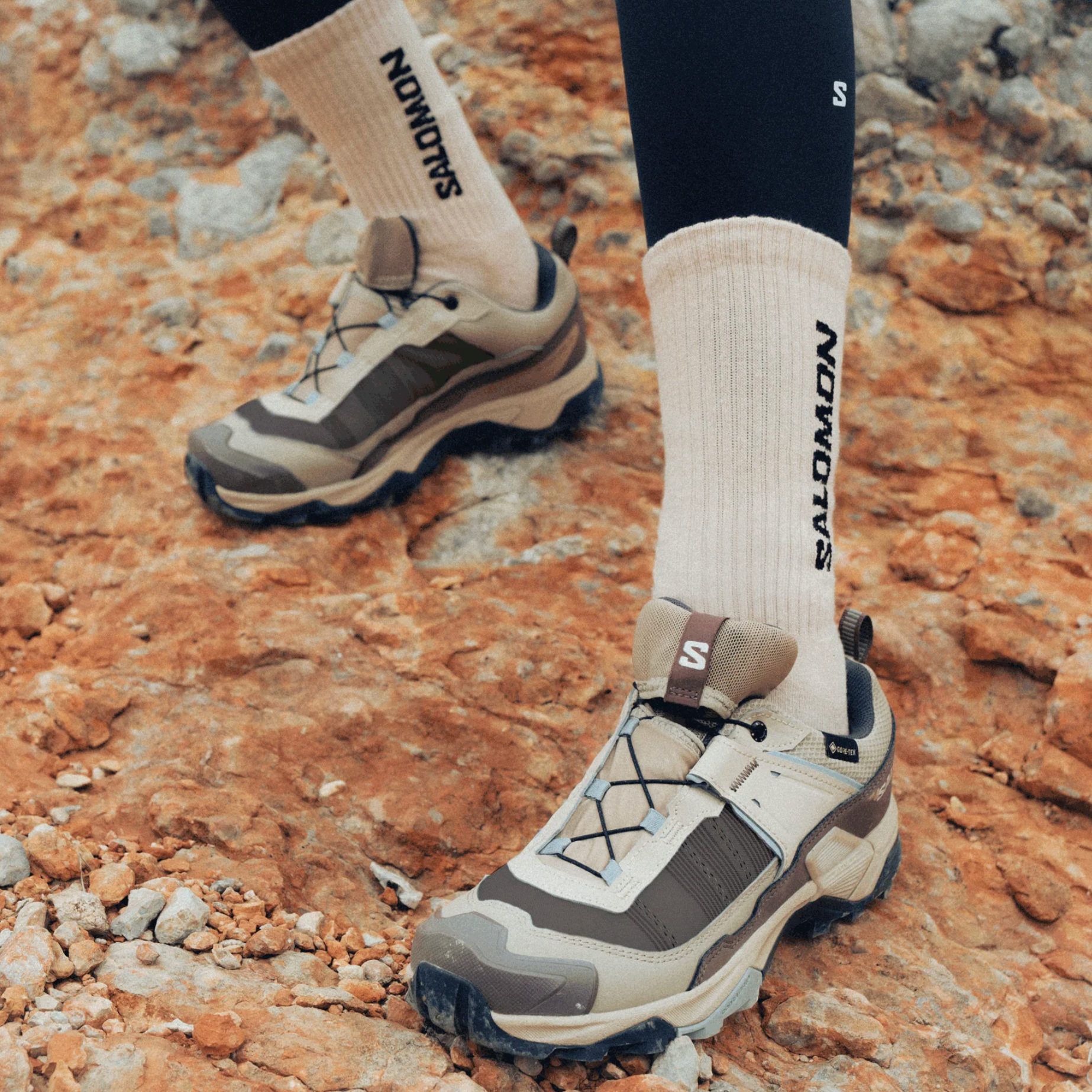 SALOMON shoes X Ultra 5 GTX W desert tan/white pepper/green milieu
