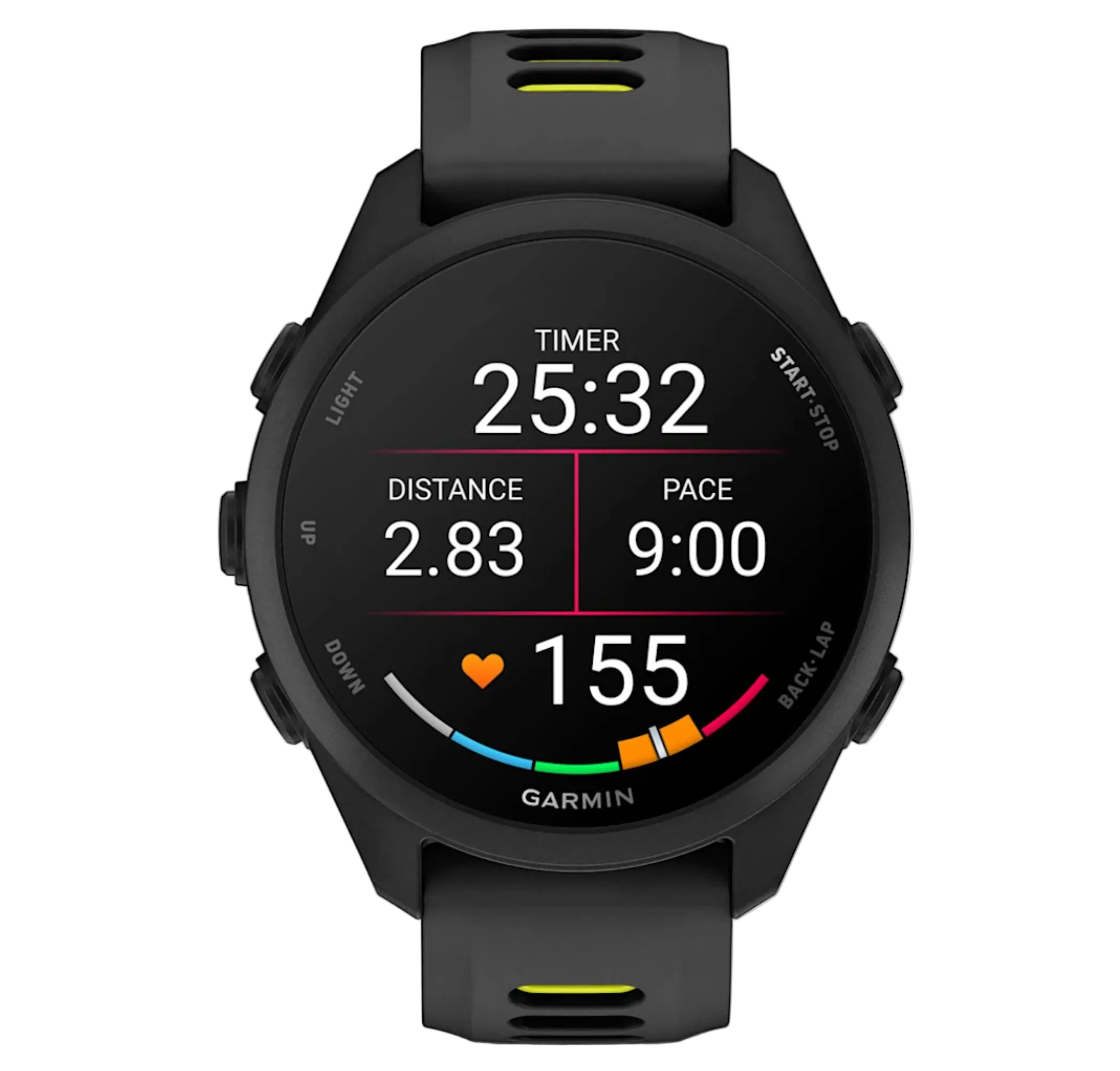 GARMIN Forerunner 170 43mm GPS svart/gul
