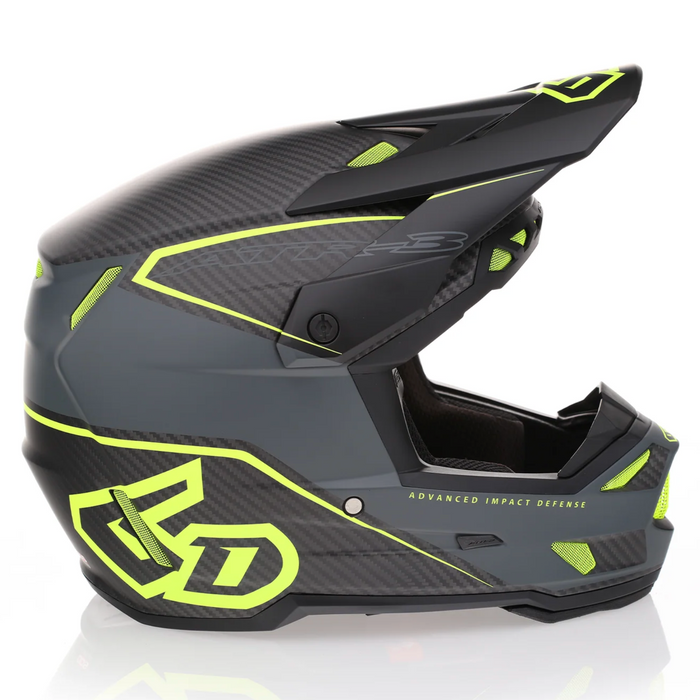 6D ATR-3 Zone FIM Matt yellow helmet