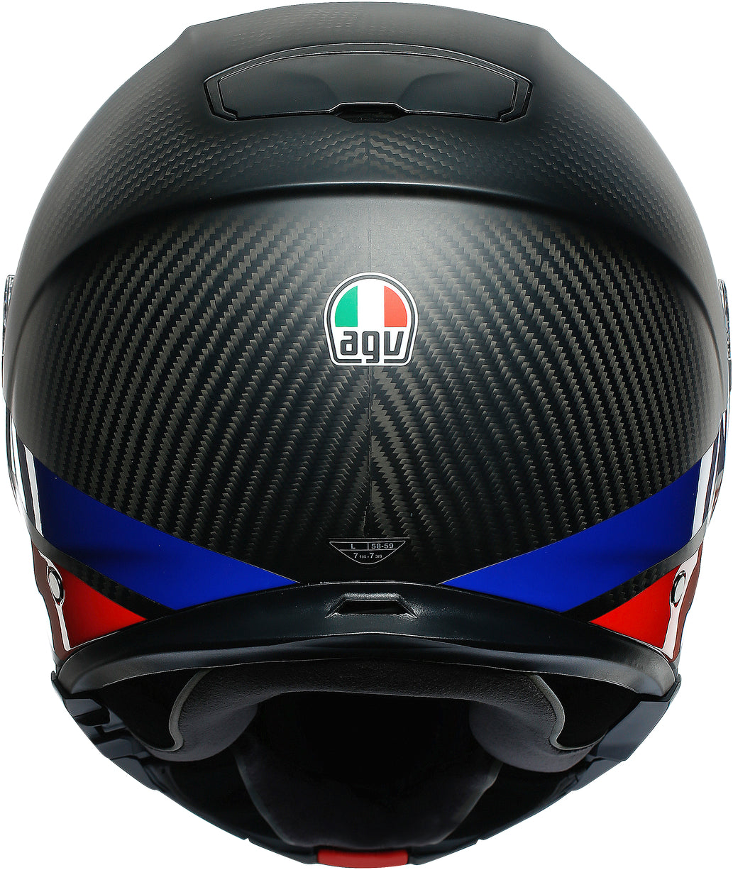 AGV hjälm Sportmodular Carbon röd/blå