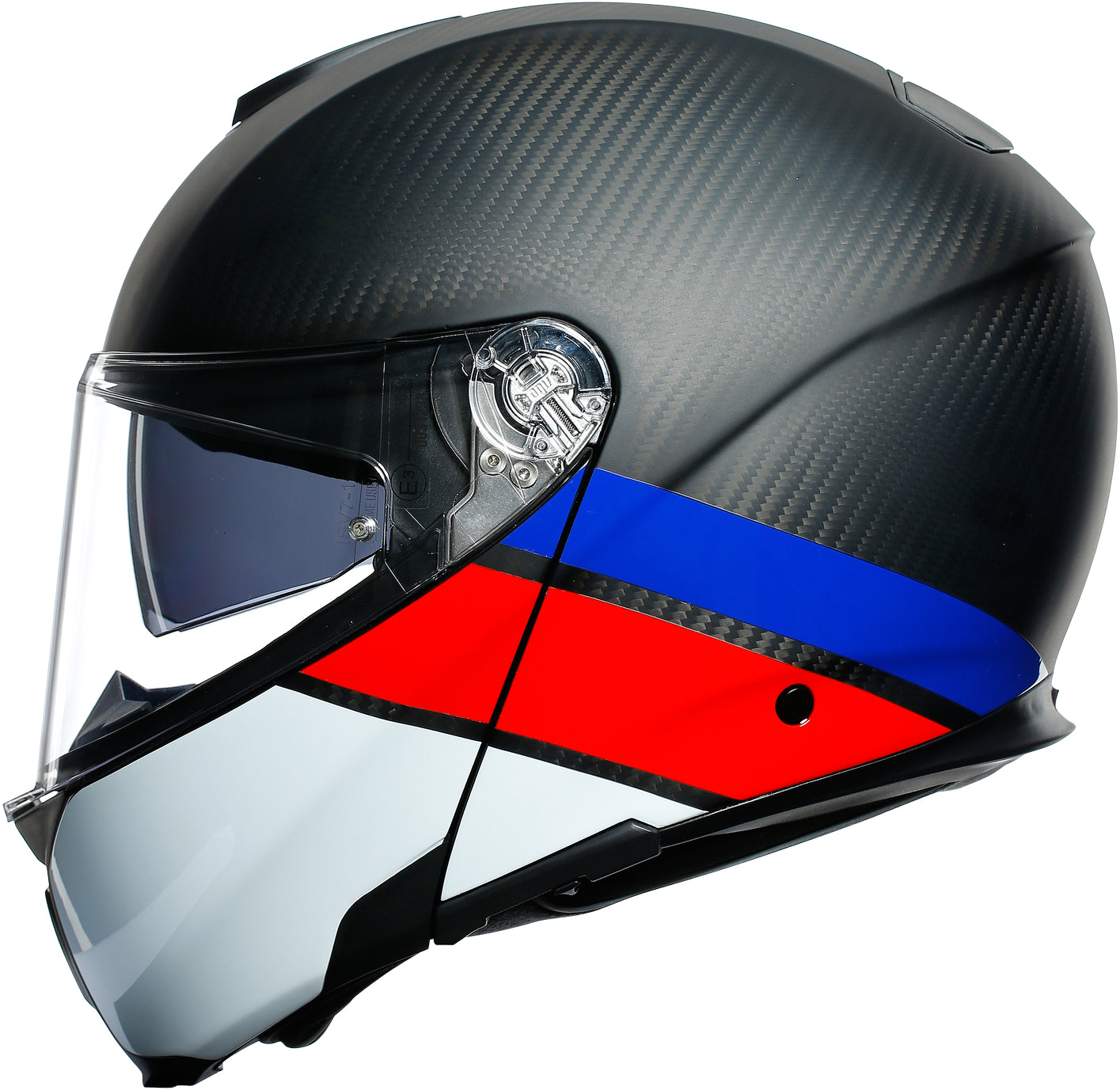 AGV hjälm Sportmodular Carbon röd/blå