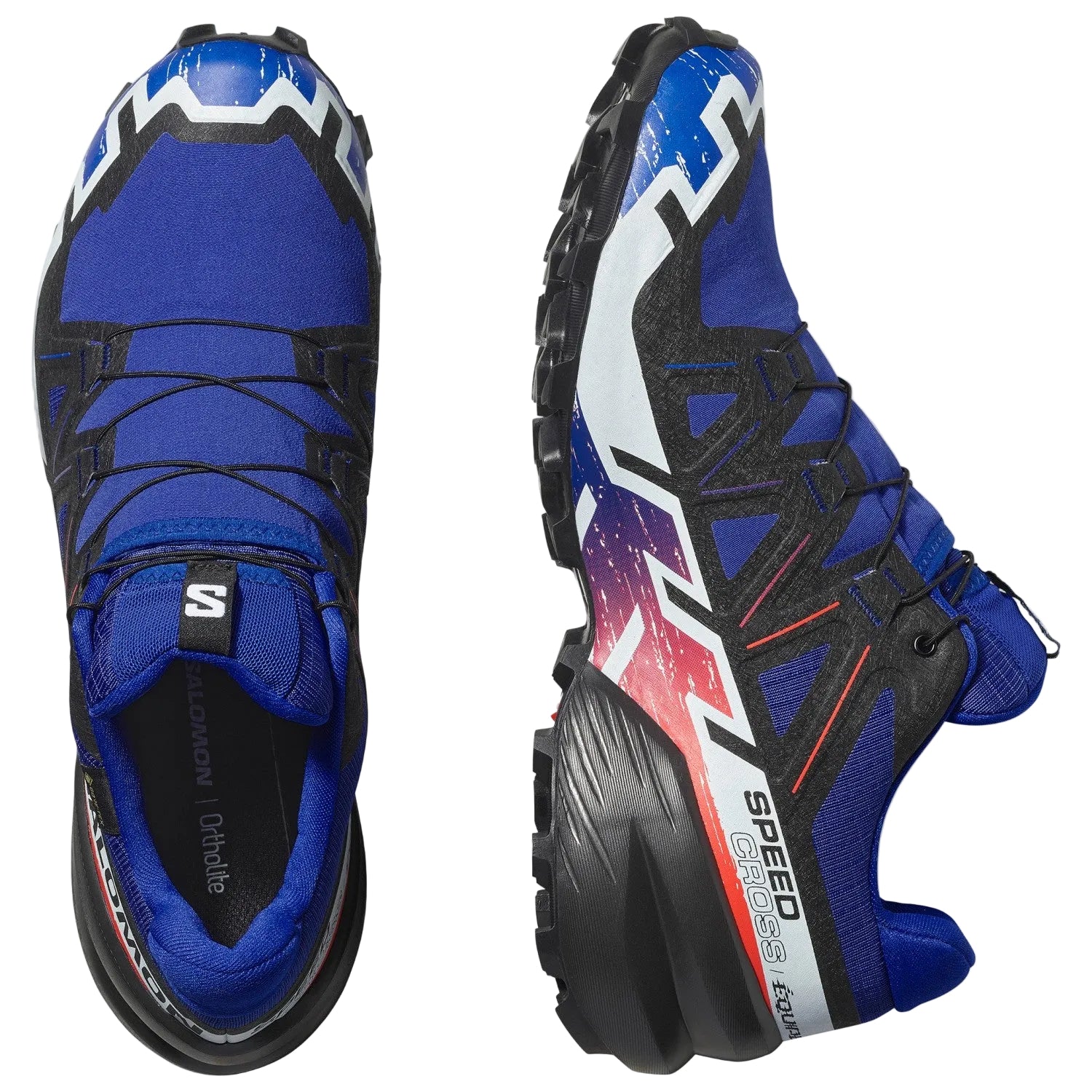 SALOMON shoes Speedcross 6 GTX Equipe surf the web/fiery red/white